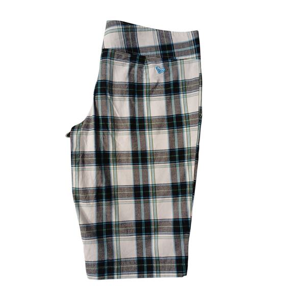 Roxy Plaid Shorts Women’s Sz 9 White Black Blue Bermuda Chequerd Coastal Beachy - Picture 6 of 16